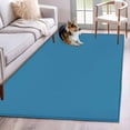 thumbnail image 2 of Blue Large Area Rugs for Bedroom Living Room, Soft Non Slip Carpet Bedside Rug, Modern Pure Wave Ride Rectangular Floor Cover Kitchen Accent Rug 3'x5' for Dining Room/Office, 2 of 9