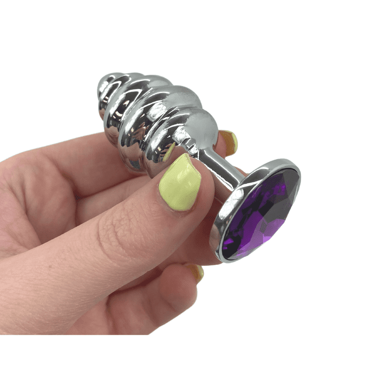 Dark Amour Intense Pleasure Anal Plug - DP Fantasy - Luxury Metal with  Sparkling Jewel - Weighted Full Feeling - Unisex Butt - Includes Storage  Bag - Men and Women Sex Toys - Small Light Purple