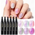 thumbnail image 6 of Cat Eye Gel Nail Polish Pen Set 6 Colors, Water Based Shine Shimmer Quick Dry Nail Art Pens, No UV Lamp Needed, Easy Control Brush Tip for DIY Manicure, Nail Polish Kit Beginner Friendly (B), 6 of 9