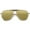 Gold-Tortoise / Gold Mirror, variant on sunglassLA Unisex Large Classic Teardrop Crossbar Mirrored Flat Lens Aviator Sunglasses (Silver-Black / Green Mirror) - 61mm
