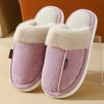thumbnail image 2 of Leozcaa Fuzzy House Slippers for Women Memory Foam Knit Slippers Indoor and Outdoor Home Slippers Shoes, 2 of 9