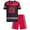 Red 23, variant on Quad Seven Boys Activewear Set – 2 Piece Athletic Basketball Shirt and Gym Shorts, Lightweight Breathable Sports Outfit for Boys