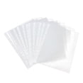 thumbnail image 1 of 100pcs A4 File Document Folder Clear Sheet Protectors Punched 11-hole Pocket Binder Sleeves, 1 of 6