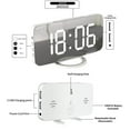Thin Mirror Surface Alarm Clock Digital Automatic dimming LED Light