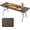 Brown, variant on BestOffice 6 FT Picnic Table, Portable Plastic Folding Table with Carrying Handle Perfect,Grey
