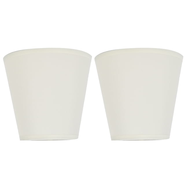 Lampshade, Lightweight 2PCS Easy To Install Fabric Lamp Cover For Home For Studio For Study Room For Living Room PT07 White