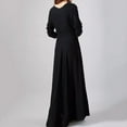 thumbnail image 6 of Lorytime Womens a Line Dress Formal Maxi Evening Gown Crew Neck Cocktail Dresses Long Sleeve Solid Party Dresses, 6 of 7