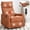 Orange + Metal & Wood, variant on Fabric Heat & Massage Manual Recliner Chair - Rocker & Swivel Function for Living Room,Orange