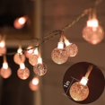 thumbnail image 3 of Color Changing Globe USB Plug, 16.4 ft 50 LEDs Crystal Bubble Ball Fairy Lights with Remote Control Timer Ambient Lighting for Girls Bedroom Home Xmas Halloween Party Decor (16 Colors), 3 of 7