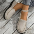 thumbnail image 4 of Comfortable Women’s Winter Moccasins Plus Velvet Warm Round Toe Slip-On Casual Low-Top Shoes for Indoor and Outdoor Use, 4 of 9