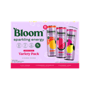 Bloom Nutrition Sparkling Energy Drink, Variety, 12 fl oz Cans, 12 Pack