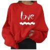 WILLBEST essentials Hoodies Women's Everyday Print Sweatshirts Long Sweatshirt Letter Print Crew Neck Print Long Sleeve Women's Skateboard Blouse g unit Hoodies