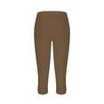 thumbnail image 4 of Womens Capri Leggings Pants Clearance Clothes Under $5.00 Casual Stretch Athletic Workout Yoga Pants High Waist Slim Fit Trousers, 4 of 6