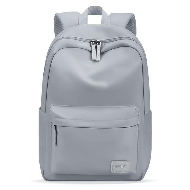 Mochila HOMIEE para portátil casual ligera de 15,6 pulgadas de nailon gris