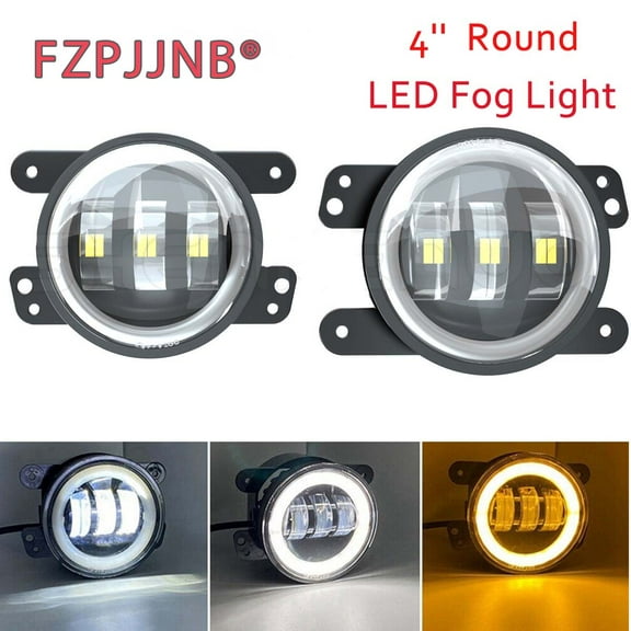 FZPJJNB 2-Piece 4-Inch LED Fog Lights for Dodge Charger 2011-2013