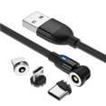 thumbnail image 1 of USB Charging Cable 540-Degree Magnetic Chargers Lightweight Portable Type-C Data Wire Charger Line for Smart Bracelets Black 1m 2 held, 1 of 9