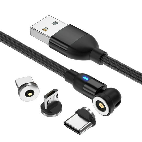 kurtrusly USB Charging Cable 540-Degree Magnetic Chargers Lightweight Portable Type-C Data Wire Charger Line for Smart Bracelets Black 1m 2 held