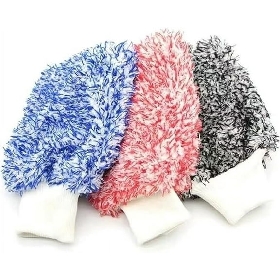 Extra Savings,Production Of Colored Long Haired Coral Fleece Car Cleaning Gloves Winter Gifts|polyester,A,Vsgery