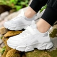 thumbnail image 2 of Gvdentm Boys Wide Sneakers Toddler/Little Kid Boys Girls Lightweight Breathable Sneakers Strap Athletic Tennis Shoes for Running Walking(White,4), 2 of 7
