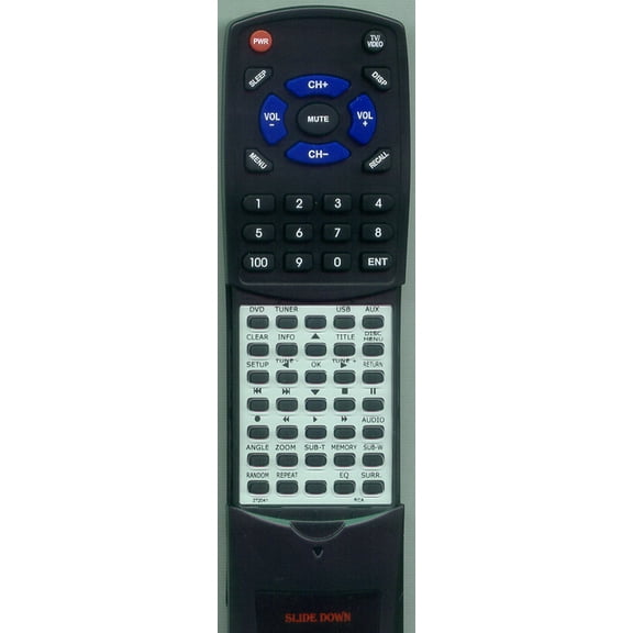 Replacement Remote for RCA 272041, RT272041, RCR192AA1, RTD207, RTD206, RTD258RV, RTD215, RTD260, RTD217, RTD217A, RDT207, RTD209, RDT206, RTD258, RT