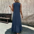 thumbnail image 7 of AherBiu Boho Dresses for Women Sleeveless V Neck Ruffle Summer Tank Dress Beach Flowy Tall Sundresses, 7 of 7