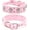 Pink, variant on Rhinestone Dog Collar, Cute Flower Rhinestone Bling Collar PU Leather Adjustable Sizes Small Medium Large 1 Pack
