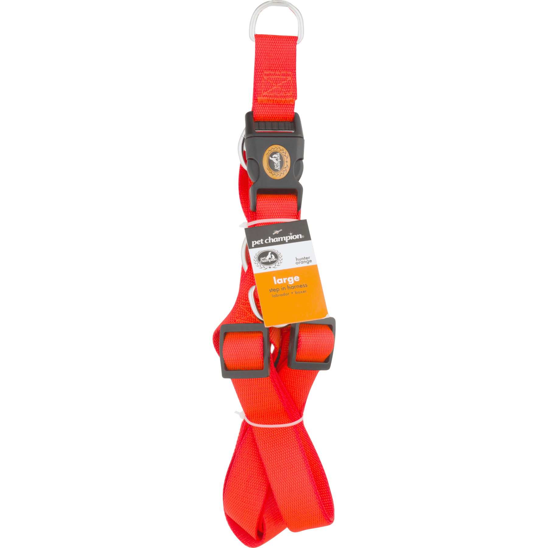 Pet Champion Step-In Pet Harness, Hunter Orange, (Large)