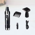 thumbnail image 3 of Ensemble de Rasoir Multifonction Rechargeable Tondeuse à Poils de Nez Lavable pour Homme (Noir), 3 of 9