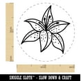 thumbnail image 2 of Pretty Tiger Lily Flower Self-Inking Rubber Stamp Ink Stamper - Pink Ink - Medium 1 Inch, 2 of 7