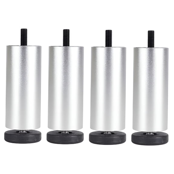 XIBUFE 2026 New Aluminum Alloy Adjustable Furniture Legs, Sofa Legs Replacement Legs for Armchair, Cabinet, Couch, Dresser(Set of 4) - Silver 15Cm