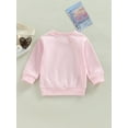 thumbnail image 4 of Bagilaanoe Toddler Baby Girl Boy Valentine's Day Sweatshirt Long Sleeve Letter Print Pullover 6M 12M 18M 24M 3T Kids Loose Tee Tops, 4 of 8
