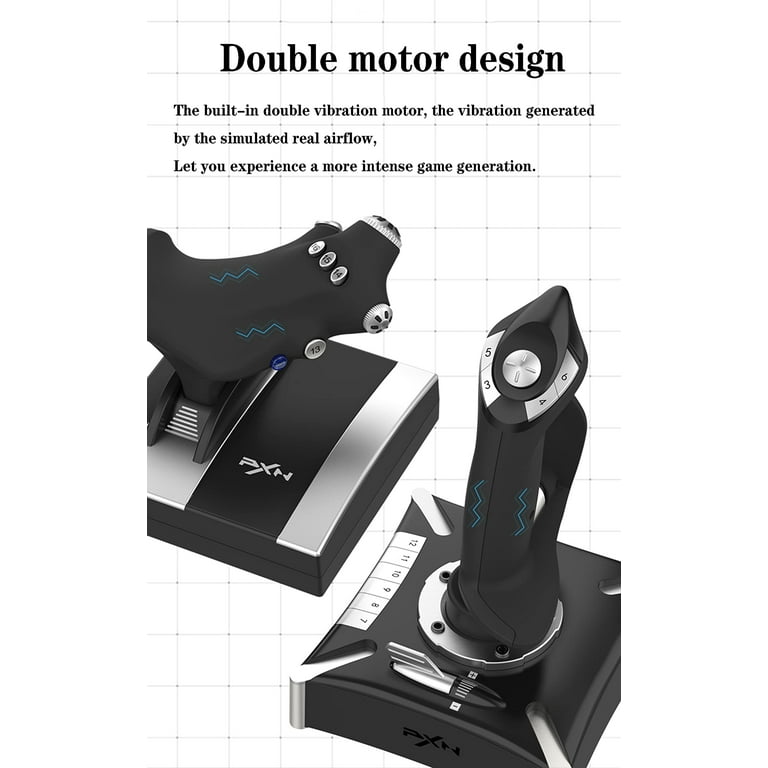 PXN-2119Pro Flight simulator controls PS4/PC flight simulator joystick with  Vibration Flight Simulator Stick for PS4/ Windows XP/VISTA/7/8/10（Do not  support PS5/MAC system device ） 