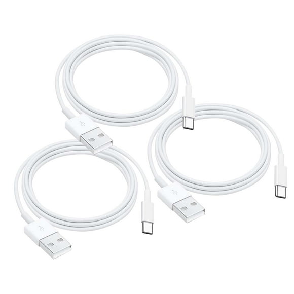 Cable USB AHDFWI para coche, paquete de 3 unidades, para iPhone 15/16/16E, iPad, blanco