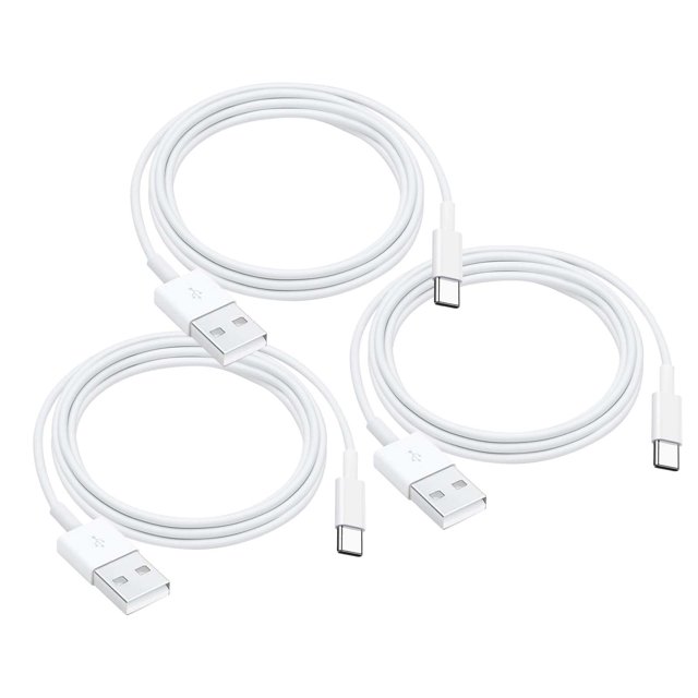 Cable USB AHDFWI para coche, paquete de 3 unidades, para iPhone 15/16/16E, iPad, blanco