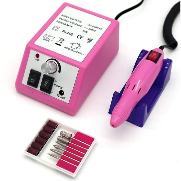 Professional Nail Drill Machine 20000 Rpm, Nail File Kit For Acrylic Nails, Gel Nails Glazing Nail Art Polisher Sets (pink)