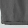 thumbnail image 4 of Meichang Cotton Linen Shorts for Women Elastic Waist Knee Length Bermuda Shorts Loose Lounge Shorts with Drawstring Pockets, 4 of 6