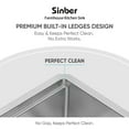 thumbnail image 4 of Sinber  Undermount Single Bowl 304 Stainless Steel Kitchen Sink 30" x 19" x 10"(Workstation) - Silver, 4 of 13