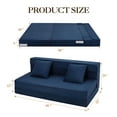 thumbnail image 4 of Garvee Folding Sofa Bed with Pillows, Convertible Sleeper Chair, Modern Futon Floor Couch, Foldable Memory Foam Chair Bed, Lazy Guest Bed for Living Room, Home Office, 4 of 9