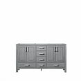 thumbnail image 3 of Lexora Home Jacques 60" Vanity Cabinet in Distressed Gray, 3 of 9