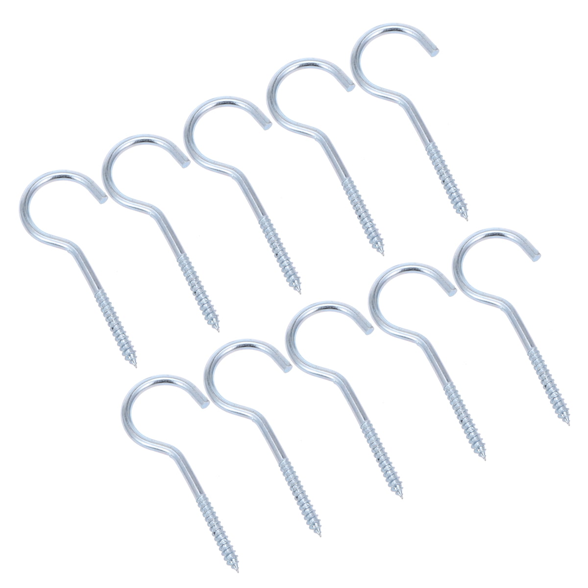 Metal WHITE PVC Cup Hooks 1/2'' Key Jewelry Hooks Screw In Pack of 10 Home 