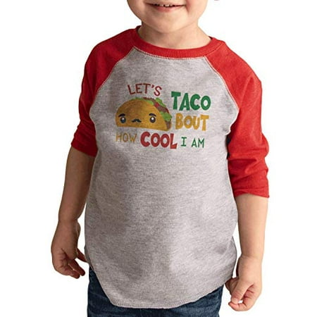 

7 ate 9 Apparel Kids Funny Taco Bout Cool Cinco De Mayo Red Baseball Tee