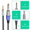thumbnail image 3 of Professional 3.5mm to 6.35mm Cable for Microphones and Phones Male to Male Connectors Wire Cord Multiple Length, 3 of 10