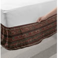 thumbnail image 2 of Boho Bed Skirt, Hand Drawn Composition of Triangles Colorful Latin American Folklore Motifs, Elastic Bedskirt Dust Ruffle Wrap Around for Bedding Decor, 4 Sizes, Multicolor, by Ambesonne, 2 of 2