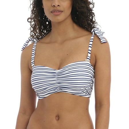 Freya New Shores Lightly Padded Bandeau Underwire Bikini Top (202510) 30E Ink