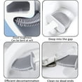 thumbnail image 2 of Toilet Brush, Silicone Toilet Bowl Brushes and Holder for Bathroom, Compact Flexible Toilet Cleaner Brush with Ventilated Drying Holder, Wall Mounted/Floor Standing, 2 of 4