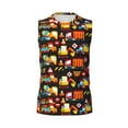 thumbnail image 4 of Yiaed Construction Truck Print Men's Singlet Vests Summer Running Muscle Tank Tops Gym Undershirt Round Neck Sleeveless for man, 4 of 5