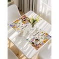thumbnail image 5 of Spring Dog Placemats Set of 6, Rustic Watercolor Botanical Floral Sunflower Placemats for Dining Table, Place Mats for Kitchen Tabletop, Waterproof Wipeable Dining Table Mats Set, 5 of 9