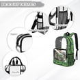 thumbnail image 6 of FKELYI Green Tractor Print Clear Backpack for Elementary Student See Through School Bookbag 17 Inch Transprent Schoolbag Travel Bags Casual Daypack for Teens, 6 of 7