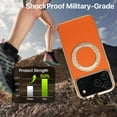 thumbnail image 3 of Dteck Case for iPhone 17 Pro Max, Shockproof Magnetic PU Leather Ring Stand Electroplated Plating Slim Hard Protective Cover, Blue, 3 of 7