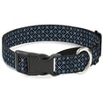 thumbnail image 1 of Buckle-Down Argyle Black Gray Turquoise Martingale Dog Collar, 1 of 1